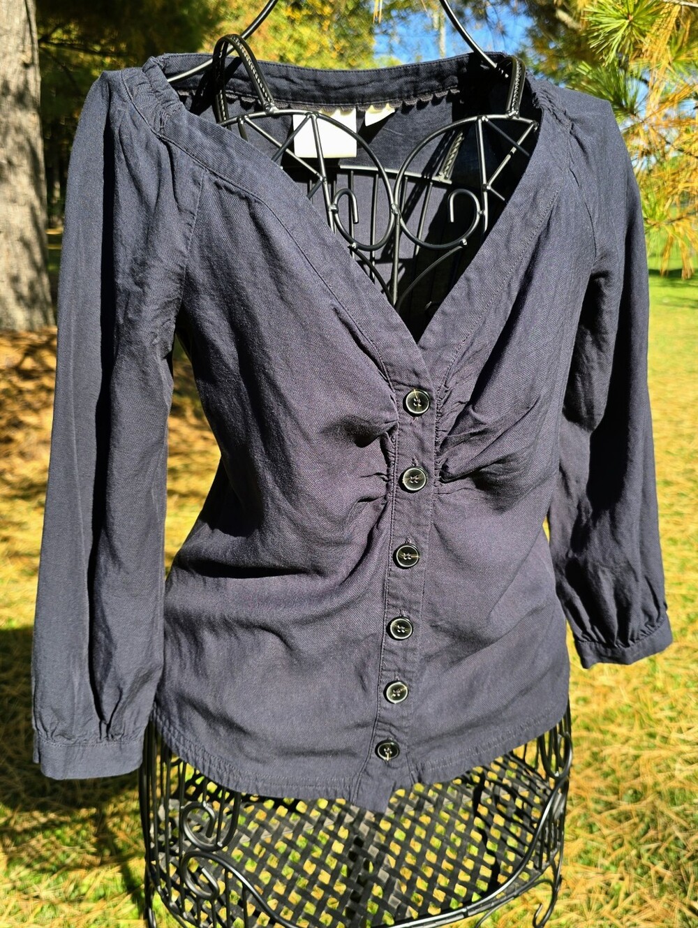 Anthropologie Maeve Linen blend blouse, US size 6, EUC